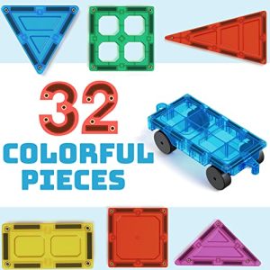 Magnet Build 32-Piece Extra Strong Magnetic Tiles Set