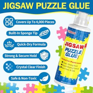 Jigsaw Puzzle Glue with Sponge Tip & Squeegee