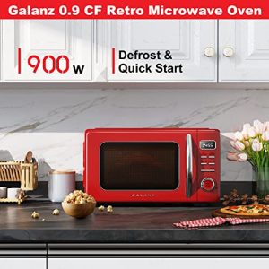 Galanz Retro Microwave Oven – 0.9 Cu Ft Red Countertop