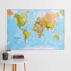 Maps International Laminated World Wall Map 47×33