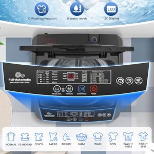 Nictemaw 17.8lb Full Auto Washer Dryer – Grey