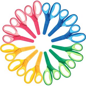 Huhuhero 5” Kids Blunt Tip Scissors (12-Pack)
