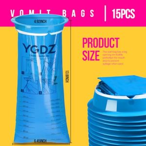 YGDZ Vomit Bags – 15 Pack, 1000ml, Disposable