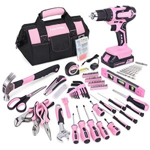 FASTPRO Pink 232-Pc 20V Cordless Drill & Home Tool Set