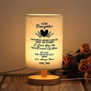 Engraved “To My Daughter” Table Lamp from Dad