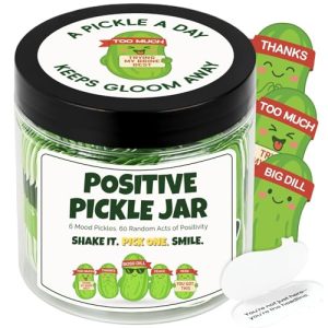 Emotional Support Pickle Jar & 60 Affirmation Cards