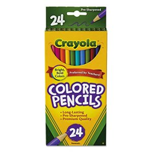 Crayola 24 Assorted Colored Pencils - Long Barrel
