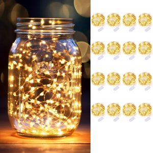 LEDIKON 16-Pack 10ft 30 LED Warm White Fairy Lights