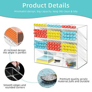 Marbrasse Clear Acrylic Desk Organizer – 12 Compartments