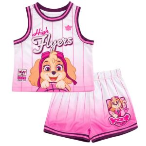 Paw Patrol Skye Toddler Girls Outfit - Athletic Tank & Shorts Set