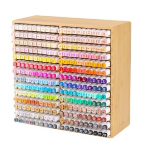 Walowalo Bamboo Marker Organizer - 280 Capacity
