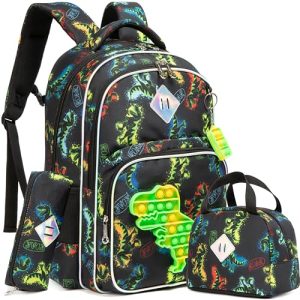 Meetbelify Boys Dinosaur Backpack Set w/Lunch Box