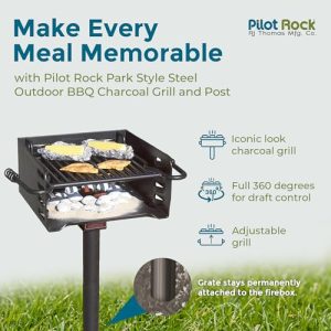 Pilot Rock Park Style Heavy Duty Charcoal BBQ Grill