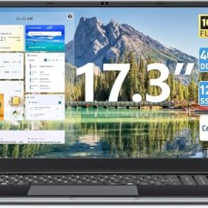 Naclud 17.3″ Laptop: Win 11, Celeron I3, 4GB RAM, 128GB SSD