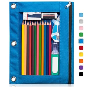 Forvencer 3-Ring Binder Pencil Pouch - Clear Window