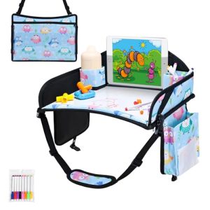 WENRENER Kids Car Seat Travel Tray - Blue Activity