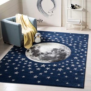 SAFAVIEH Kids Carousel Area Rug: Navy/Grey, 5'3"x7'6"