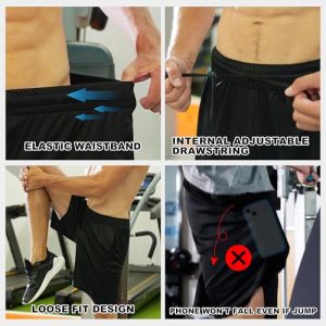 BALENNZ Men’s Athletic Shorts with Pockets