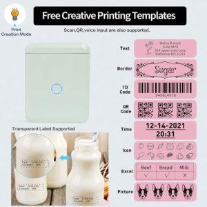 D110-M Portable Bluetooth Label Maker – Inkless Green