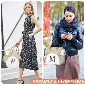 Personalized Insulated Lunch Bag for Women – Letter A