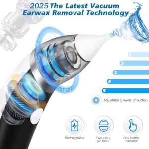 Electric Ear Wax Vacuum Removal Kit – 5 Suction Levels
