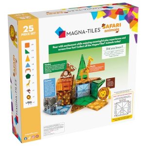 MAGNA-TILES Safari Animals 25-Piece Magnetic Set