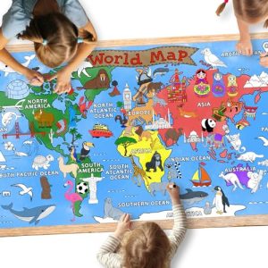 Gatherfun Giant World Map Coloring Poster 31.5x72