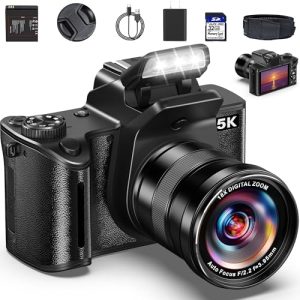 True 5K 80MP Digital Vlogging Camera with WiFi & Touch Screen