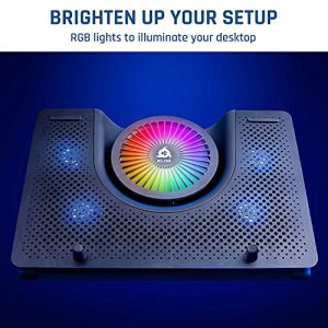 KLIM Nova RGB Gaming Laptop Cooling Pad + Phone Holder