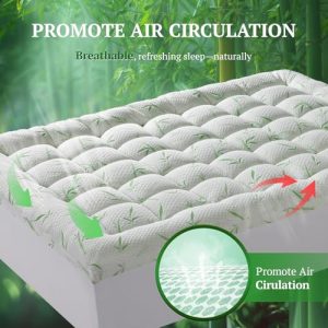 Queen Bamboo Mattress Topper – 1200 GSM Cooling Pillow Top