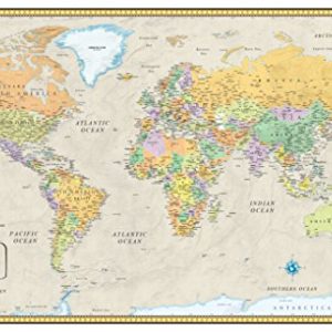RMC Classic USA & World Wall Map Set 32×50
