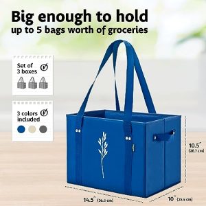 Green Bulldog 3-Pack Heavy Duty Reusable Grocery Totes