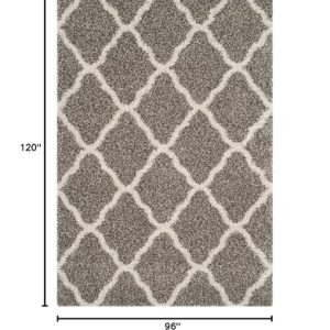 SAFAVIEH Hudson Shag Area Rug: 8’x10′ Grey/Ivory