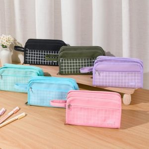 Sooez Large 3-Compartment Pencil Case for Teen Girls