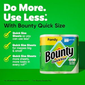 Bounty Quick Size Paper Towels – 8 Family Rolls