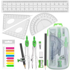 Akuoly Green Geometry Compass & Maths Set for Students