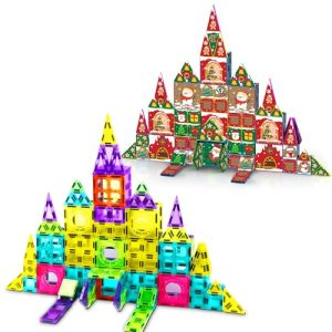 Ronqs 250PCS Magnetic Tiles: STEM Toddler Building Toy