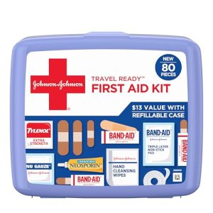 Band-Aid 80-Pc Travel Portable First Aid Kit
