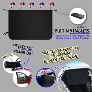 ggomaART Magnetic Car Side Window Sun Shade – 1 Piece
