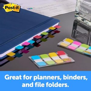 Post-it Tabs 1-inch Solid Colors – 88 Tabs w/Dispenser