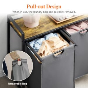 Lifewit 168L 4-Section Laundry Hamper with Shelf