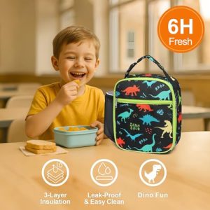 Bagseri Insulated Kids Lunch Box – Boys Dinosaur Design