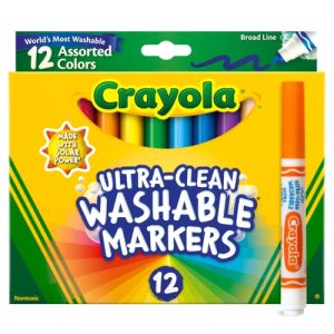 Crayola 12-Count Washable Broad Line Markers Kids