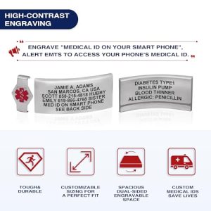 Divoti Custom Medical Alert ID Bracelet – Silicone & Steel