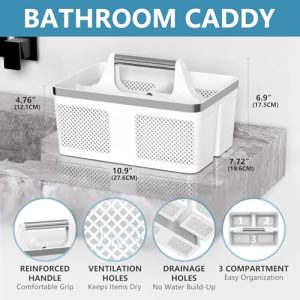 BYUNER Plastic Shower Caddy: Portable Dorm Bathroom Organizer