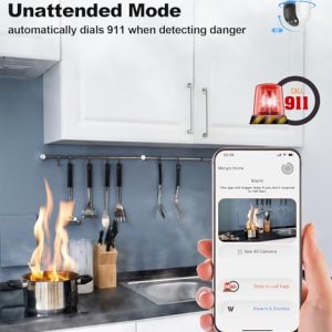 2K 360° Pan/Tilt Indoor WiFi Security Camera with AI Detect