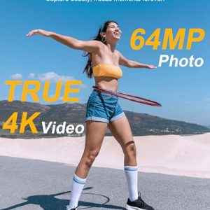 4K 64MP Digital Vlogging Camera for YouTube – WiFi, Zoom