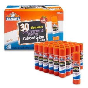 Elmer's Purple Washable Glue Sticks - 30 Count Bulk Pack