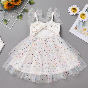 Baby Girl Sequin Stars Tutu Dress – White Princess
