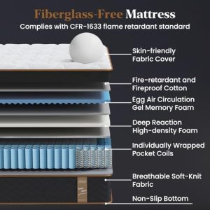 14″ King Cooling Hybrid Mattress – Targeted Support